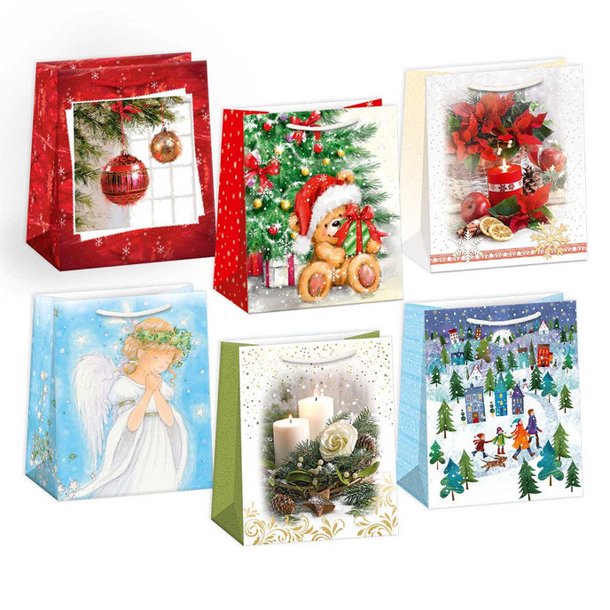 0843-0007 Dárková taška vánoční, mix