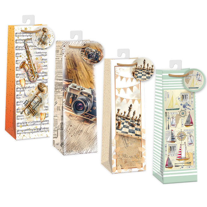 0735-0013 H Dárková taška na víno mix.