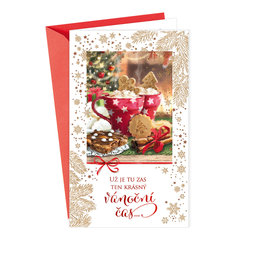 11-6404 Christmas greeting card with leap CZ