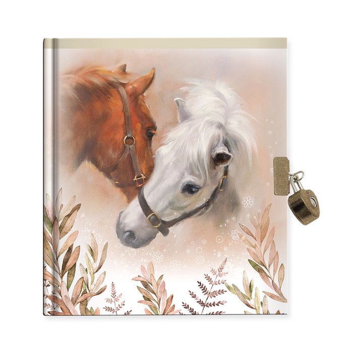 1442-0360 Zápisník se zámkem Horses & me