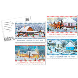 0611-0277c Christmas postcard CZ