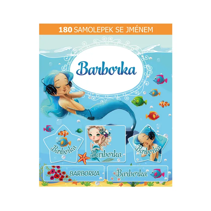 1114-0185 Trhací blok se samolepkami - 15 listů, Barborka