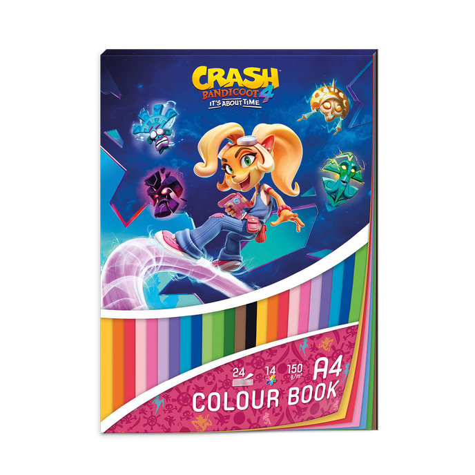 1705-0326 Blok barevných papírů A4 lic. Coco Bandicoot