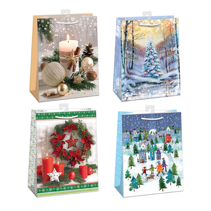 0883-0002 H Dárková taška vánoční, mix