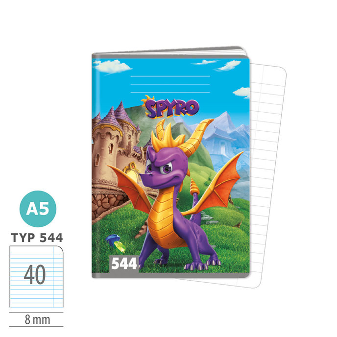 1595-0359 Sešit A5, 40 listů, TYP 544 lic. Spyro