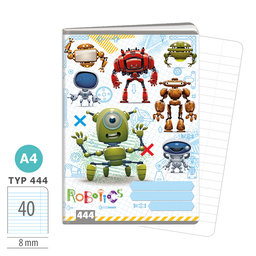 1582-0327 Sešit A4, 40 listů, TYP 444 Robotics