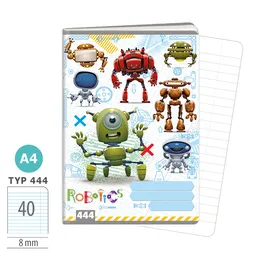 1582-0327 Sešit A4, 40 listů, TYP 444 Robotics