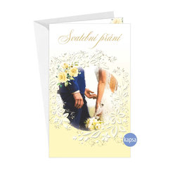 13-6138 Wedding greeting card with money flap CZ