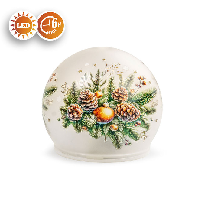 2375-1003 Vánoční dekorace s LED světlem - koule