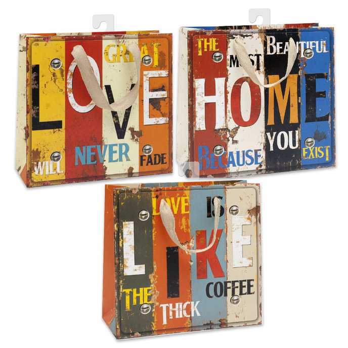 0787-R000 H Dárková taška RETRO mix.