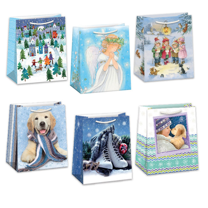 0843-0003 Dárková taška vánoční, mix