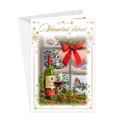 71-8019 Christmas greeting card music CZ