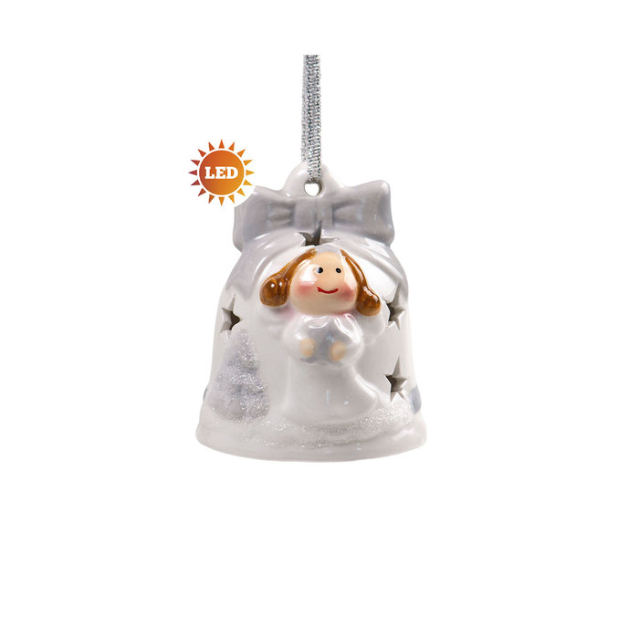 2305-1001 Vánoční dekorace s LED světlem - zvonek