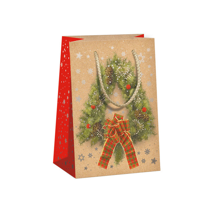 0824-0062 Dárková taška vánoční NATUR