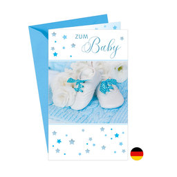 16-654 Baby birth greeting card DE