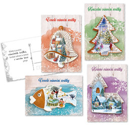 0611-0288c Christmas postcard CZ