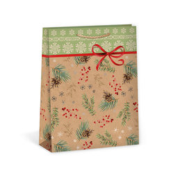 0844-0097 Dárková taška vánoční NATUR