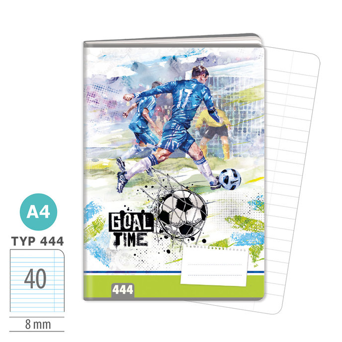 1582-0413 Exercise book A4, TYPE 444 GOAL TIME