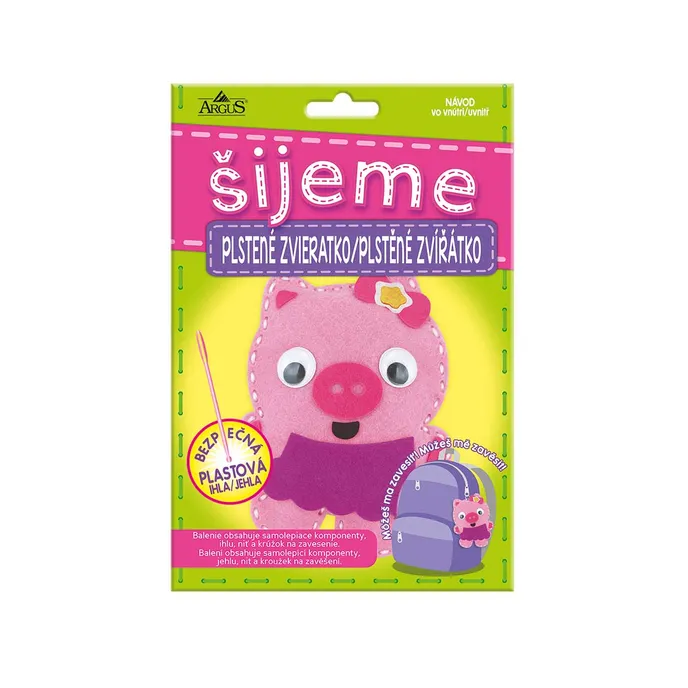 1911-0012 Kreativní sada - šijeme plstěné zvířátko