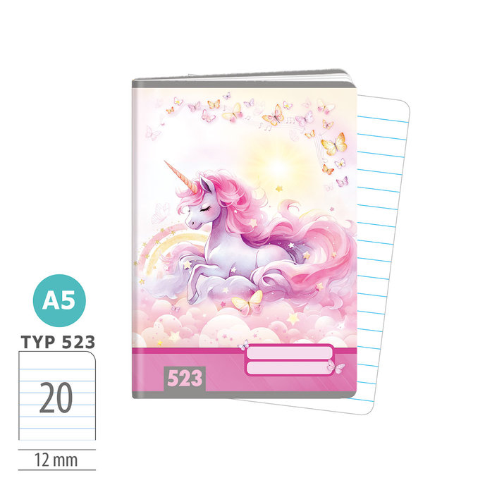 1593-0427 Sešit A5, 20 listů, TYP 523 Sweet Dreams