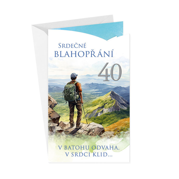 15-6589 Blahopřání gratulační  CZ/40