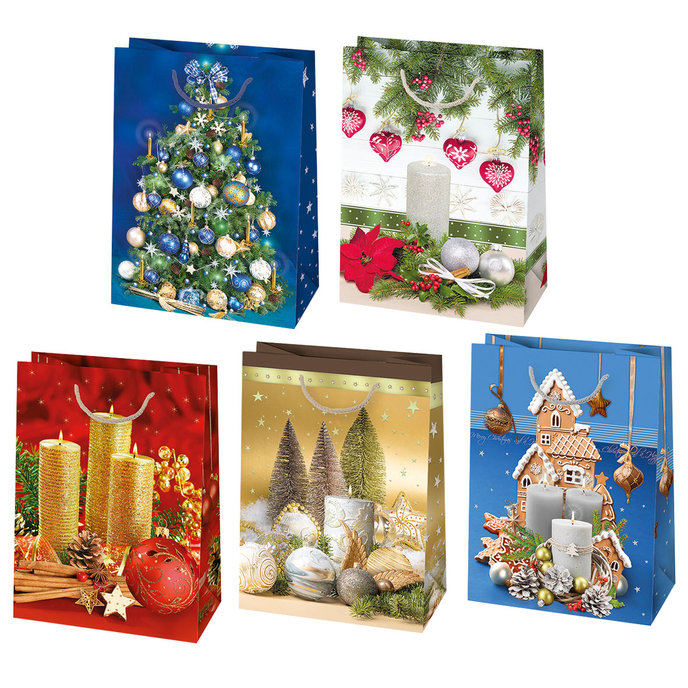 0893-9101 Dárková taška vánoční, mix