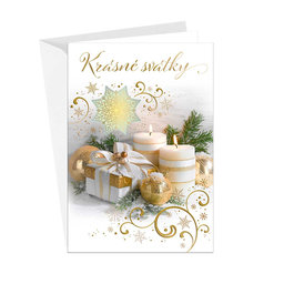 71-8017 Christmas greeting card music CZ