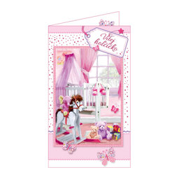 16-636 Baby birth greeting card CZ