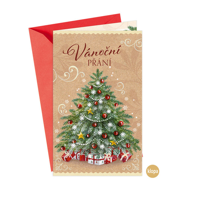 11-6493 Christmas greeting card card with leap CZ