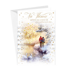 71-8016 Christmas greeting card music CZ