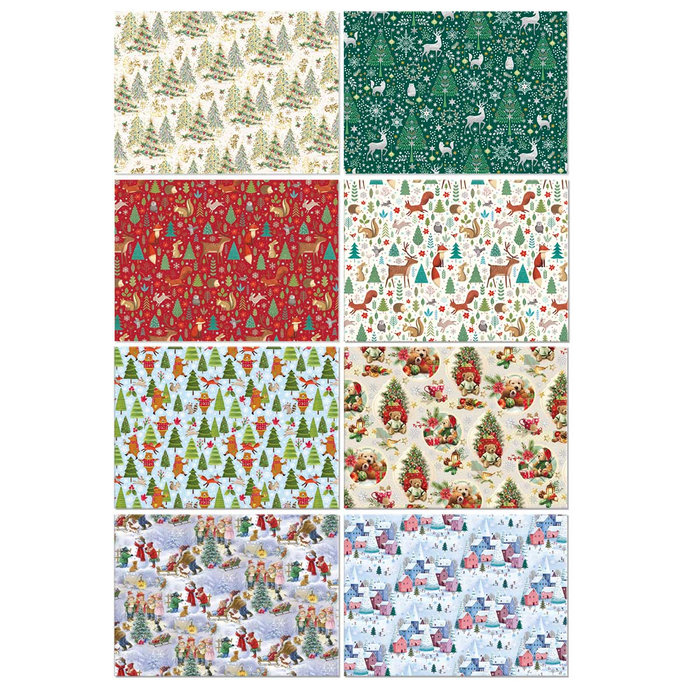 0921-0008 Balící papír vánoční, box 80rol.