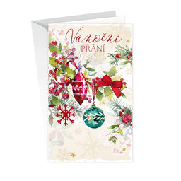 11-6445 Christmas greeting card with leap CZ