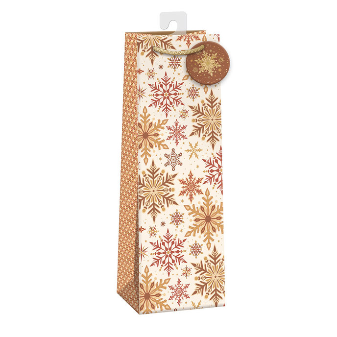 0839-0165 H Dárková taška na víno vánoční LUX