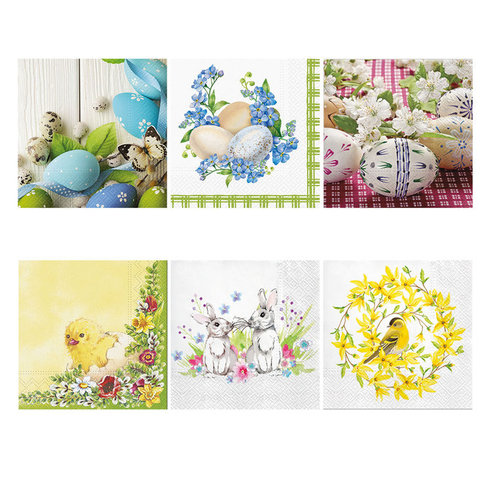 1903-8202 Papírové ubrousky MIX, Velikonoce
