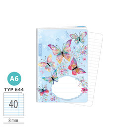 1598-0303-2 Sešit A6, 40 listů, TYP 644 Butterfly
