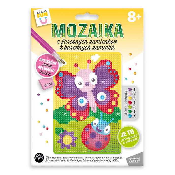 1935-0004 Kreativní sada - Mozaika z barevných kamínků