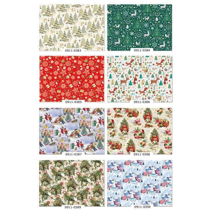 0930-0006 Balící papír vánoční 5 m, box 64rol.