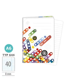 1598-0315 Sešit A6, 40 listů, TYP 644 Segments