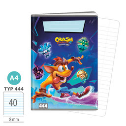 1585-0325 Sešit A4, 40 listů, TYP 444 lic. Crash Bandicoot