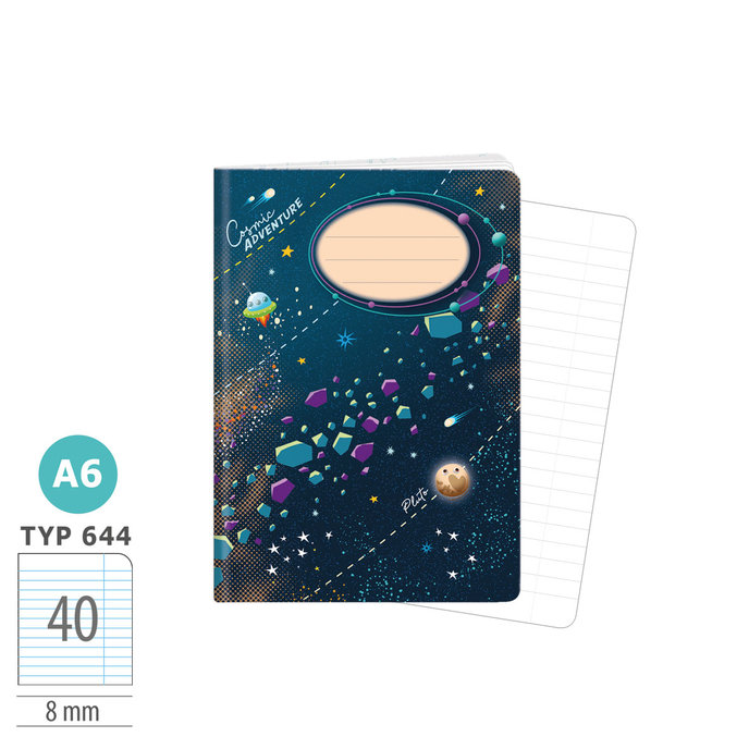 1598-0428 Sešit A6, 40 listů, TYP 644 Cosmic adventure