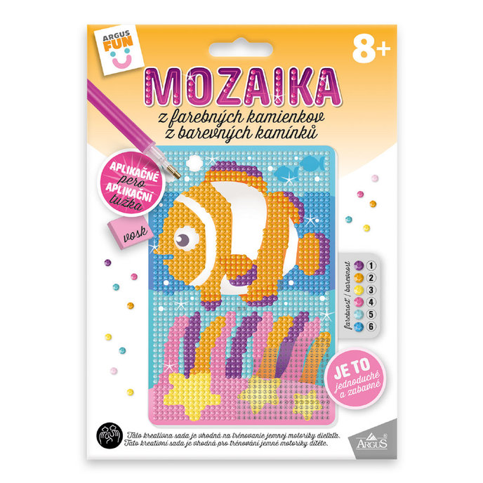 1935-0002 Kreativní sada - Mozaika z barevných kamínků