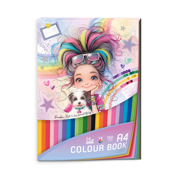 1703-0426 Blok barevných papírů A4 Rainbow Ella