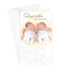 16-651 Baby birth greeting card CZ