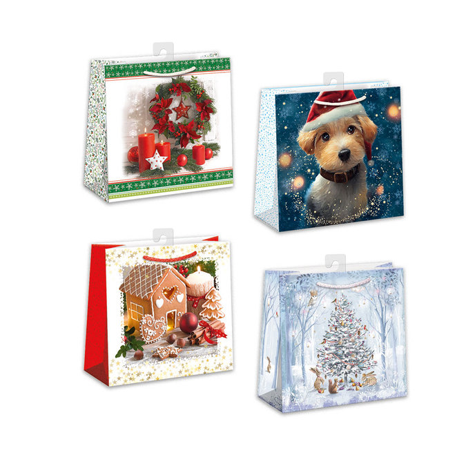 0823-0003 H Dárková taška vánoční, mix