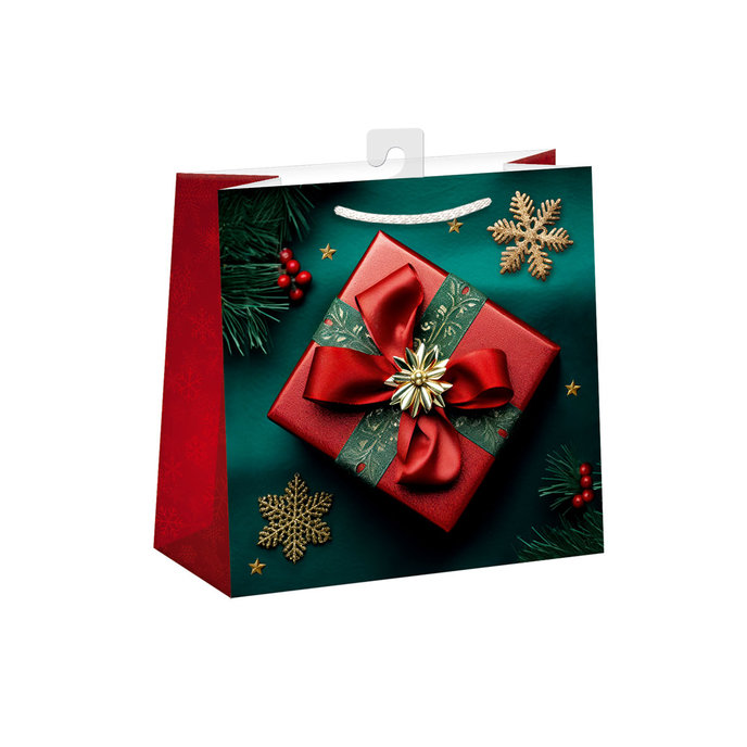 0823-0469 H Dárková taška vánoční LESKLÁ