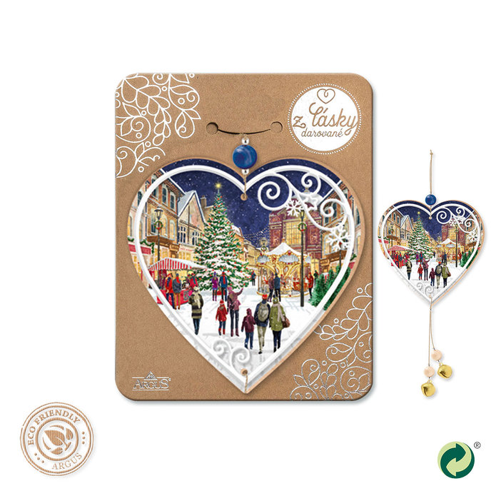 2357-1012 Vánoční dřevěná dekorace