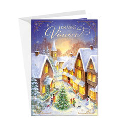 71-8018 Christmas greeting card music CZ