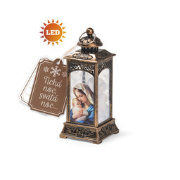 2365-0004 Vánoční dekorace s LED světlem - lucerna