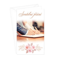 13-6169 Wedding greeting card with money flap CZ