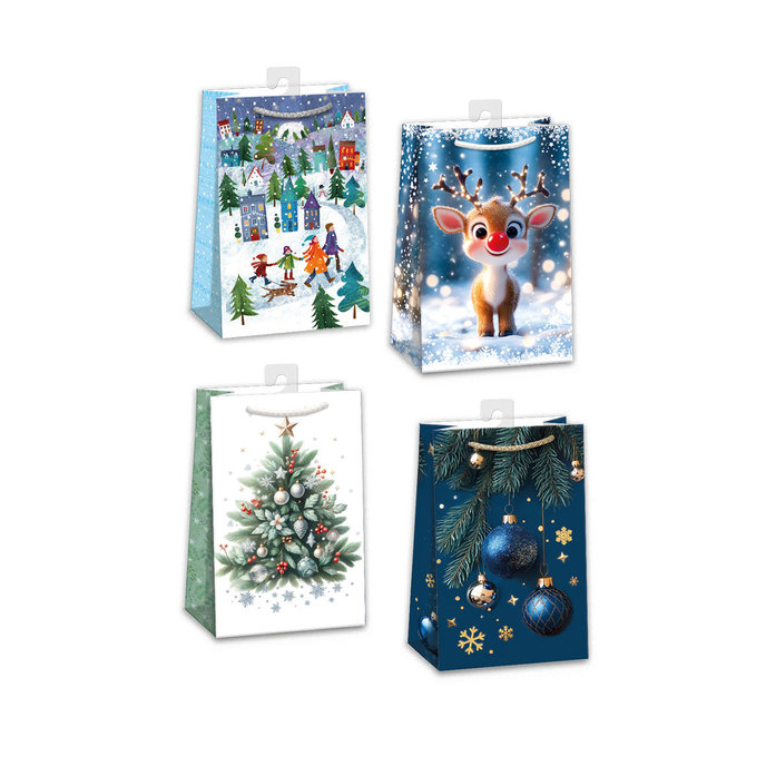 0813-0002 H Dárková taška vánoční, mix